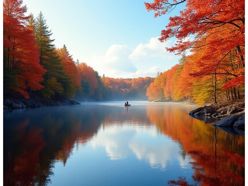 Colourful autumn foliage in Algonquin Park